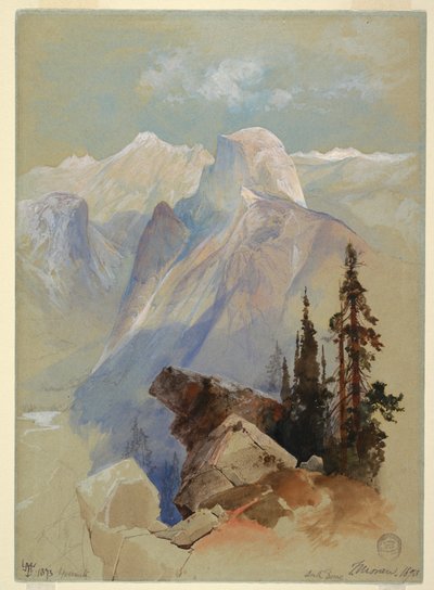 Disegno, Half Dome, Yosemite, 1873 da Thomas Moran