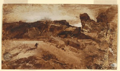 Disegno, Nel deserto, Arizona, 1878 da Thomas Moran
