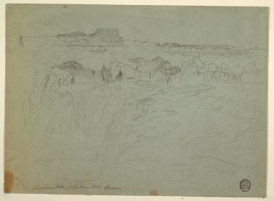 Disegno, cascate di Shoshone, fiume Snake, Idaho, 1875 da Thomas Moran