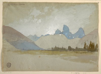 Disegno, I Tetons, Idaho, 1879 da Thomas Moran