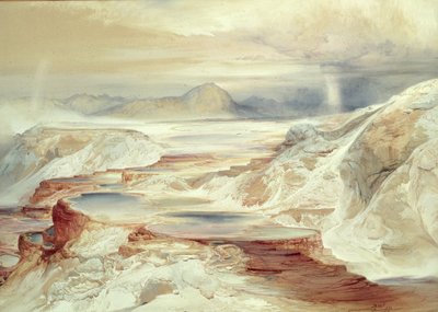 Sorgenti termali del fiume Gardiner, Yellowstone, 1872 da Thomas Moran