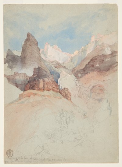Guardando su per il sentiero a Bright Angel, Grand Canyon, Arizona da Thomas Moran