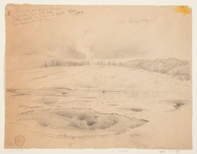 Lower Fire Hole, Geyser Basin, Yellowstone da Thomas Moran
