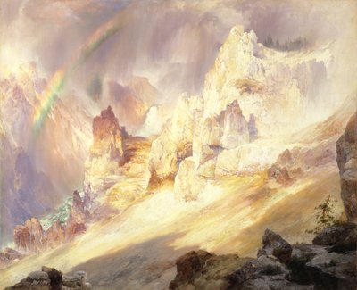 Arcobaleno sul Grand Canyon di Yellowstone da Thomas Moran