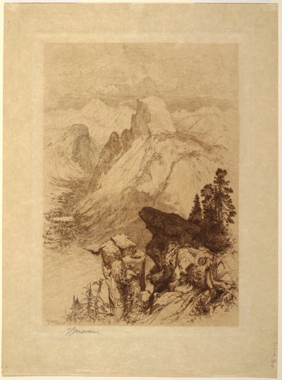 La cupola sud, Valle di Yosemite da Thomas Moran