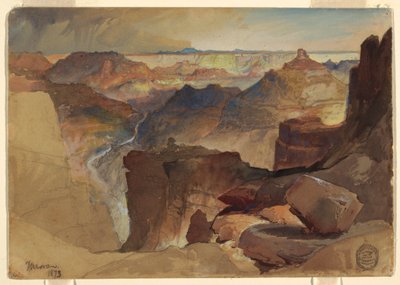 Vista dal Plateau di Powell, Grand Canyon, Colorado da Thomas Moran