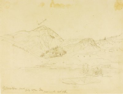 Parco di Yellowstone, Mammoth Hot Springs da Thomas Moran