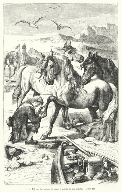Illustrazione per I viaggi di Gulliver di Jonathan Swift da Thomas Morten