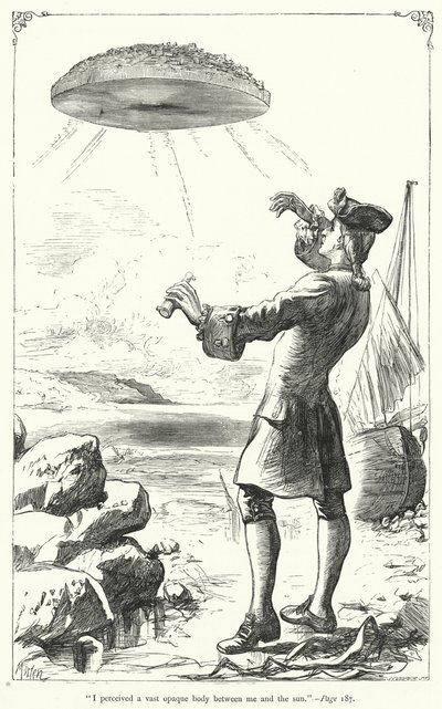 Illustrazione per I viaggi di Gulliver di Jonathan Swift (incisione) da Thomas Morten