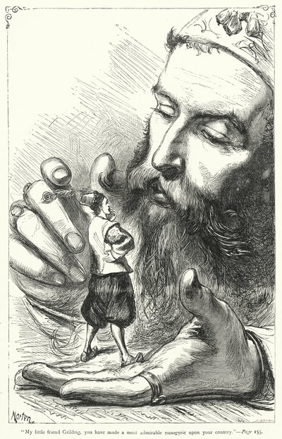 Illustrazione per I viaggi di Gulliver di Jonathan Swift (incisione) da Thomas Morten