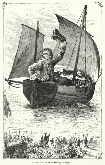 Illustrazione per I viaggi di Gulliver di Jonathan Swift (incisione) da Thomas Morten