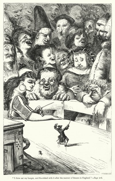 Illustrazione per I viaggi di Gulliver di Jonathan Swift da Thomas Morten