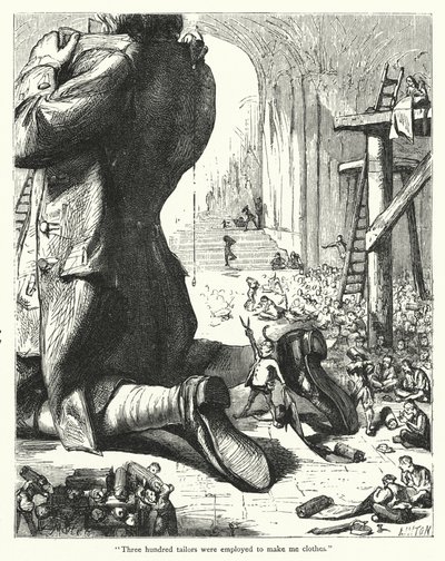 Illustrazione per I Viaggi di Gulliver di Jonathan Swift da Thomas Morten
