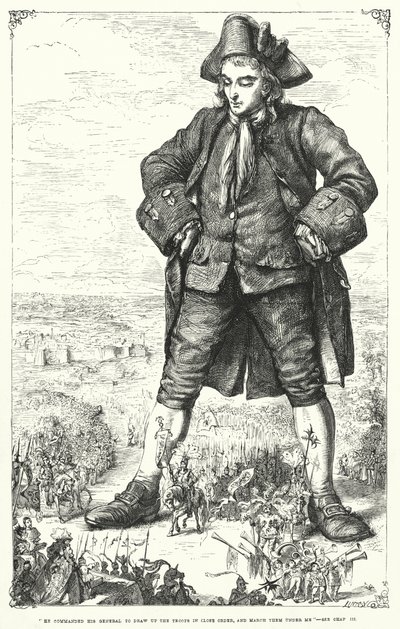 Illustrazione per I Viaggi di Gulliver di Jonathan Swift da Thomas Morten