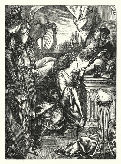 Il vichingo morente (incisione) da Thomas Morten