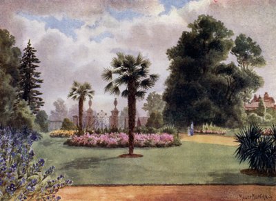 Giardini di Kew: Le palme e il cancello principale da Thomas Mower Martin