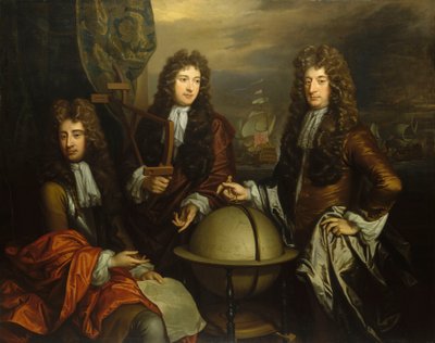 John Benbow (1653-1702), Sir Ralph Delavalle (circa 1645-1707) e Thomas Phillips (circa 1635-1693) da Thomas Murray
