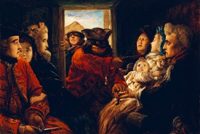 Viaggio passato 1760, "I tuoi soldi o la tua vita", 1861 da Thomas Musgrave Joy