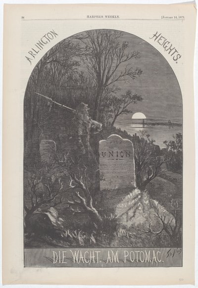 Arlington Heights. Die Wacht. Am Potomac. da Thomas Nast