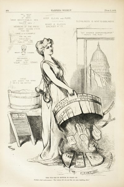 Questa vasca non ha un fondo su cui stare, 1875 da Thomas Nast