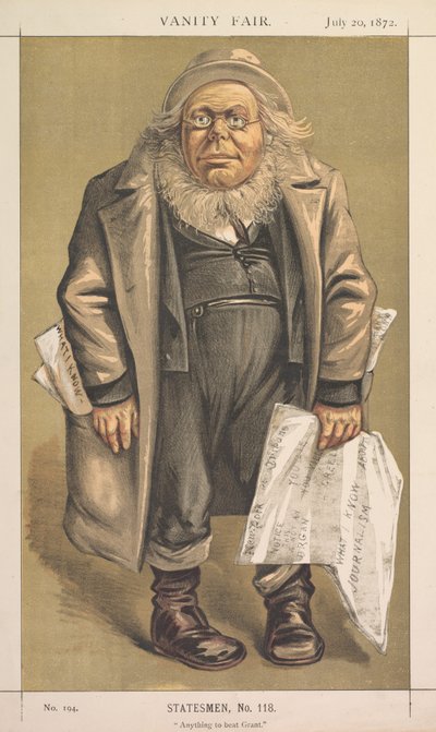 Vanity Fair: Statista, No. 118 "Anything to Beat Grant" da Thomas Nast