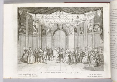 "Vi rende casti e puri nelle mani del vostro sposo", illustrazione da "Le nozze di Figaro" di Pierre Augustin Caron de Beaumarchais da Thomas Naudet