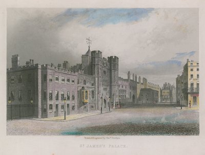 Palazzo di St James su Pall Mall da Thomas Onwhyn