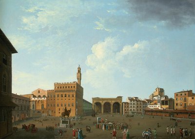 Veduta di Piazza della Signoria, Firenze da Thomas Patch