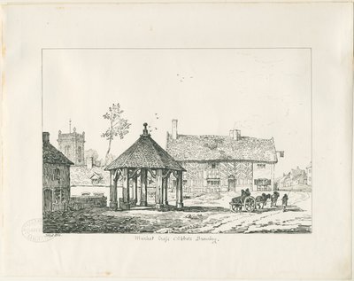 Abbots Bromley - Croce del mercato Tudor e casa da Thomas Peploe Wood