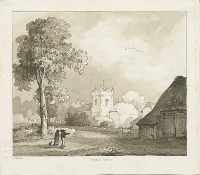 Chiesa di Colton: disegno a seppia da Thomas Peploe Wood