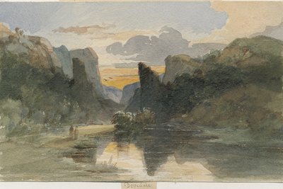 Dovedale - paesaggio da Thomas Peploe Wood