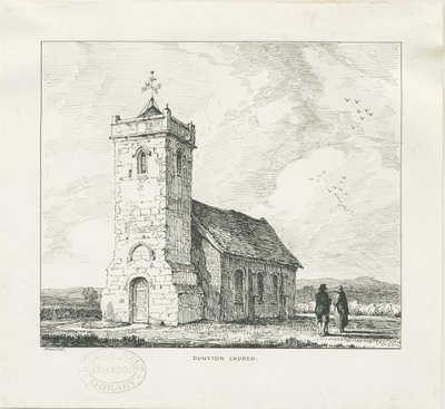 Chiesa di Dunston: disegno a penna da Thomas Peploe Wood