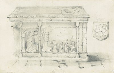 Chiesa di Eccleshall - Tomba del Vescovo Bentham da Thomas Peploe Wood