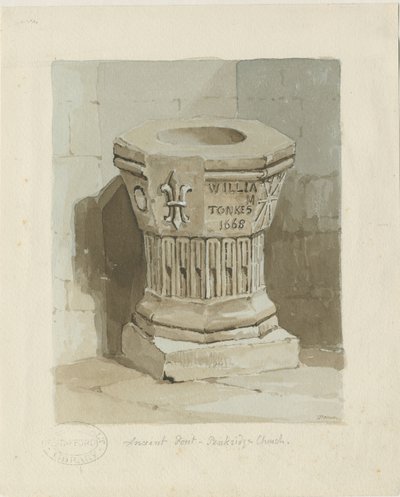 Fonte nella Chiesa di Penkridge da Thomas Peploe Wood