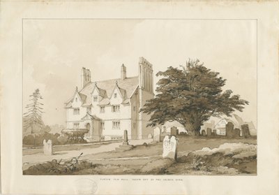 Forton Hall: disegno a lavaggio da Thomas Peploe Wood