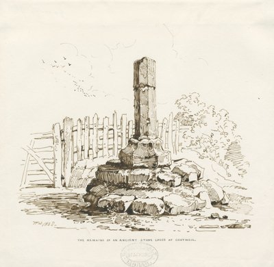 Moreton - Resti della Croce di Pietra a Chatwell da Thomas Peploe Wood