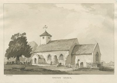 Chiesa di Ranton: disegno a seppia da Thomas Peploe Wood