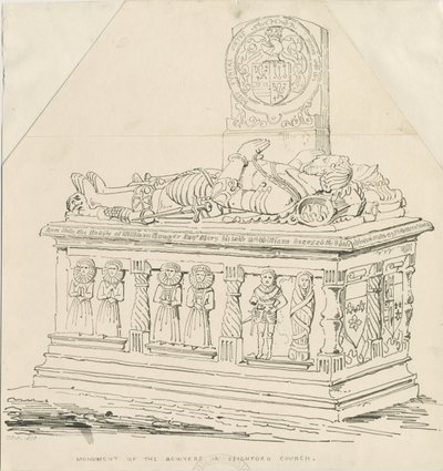 Chiesa di Seighford - Tomba di William e Mercy Bowyer da Thomas Peploe Wood