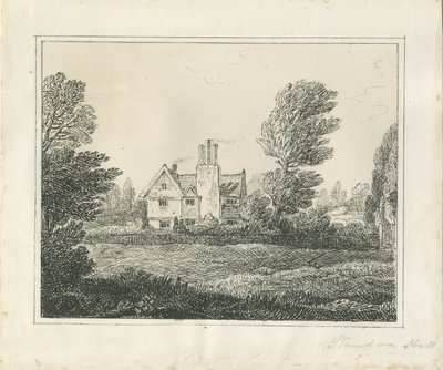 Standon Hall: disegno a penna e inchiostro da Thomas Peploe Wood