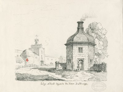 Tixall - Loggia: disegno a penna e inchiostro da Thomas Peploe Wood