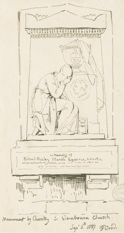 Chiesa di Wombourne - Monumento a Richard Bailey Marsh da Thomas Peploe Wood