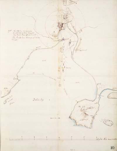 Una bozza della Baia di Dublino da Thomas Phillips