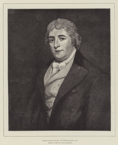 Charles Dibdin (1745-1814), ritratto nella Royal Naval Exhibition da Thomas Phillips