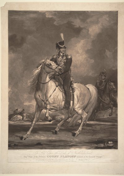 Ritratto del conte Matvei Ivanovich Platov 1757-1818, 1815 da Thomas Phillips
