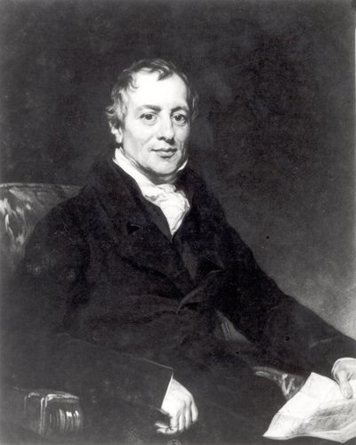 Ritratto di David Ricardo (1772-1823) inciso da Thomas Hodgetts da Thomas Phillips