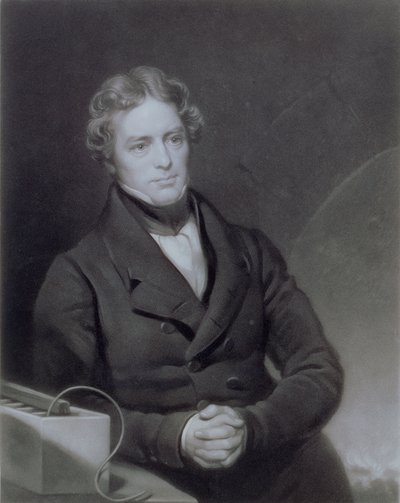Ritratto di Michael Faraday inciso da Henry Cousins, c.1841 da Thomas Phillips