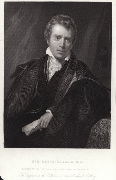 Sir David Wilkie, pittore scozzese. Incisione di Francis Holl da Thomas Phillips