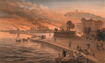 Incendio degli Edifici Governativi a Kertch, 9 giugno 1855, 1856 da Thomas Picken