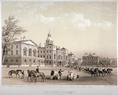 Guardie a cavallo, Westminster, Londra, 1851 da Thomas Picken