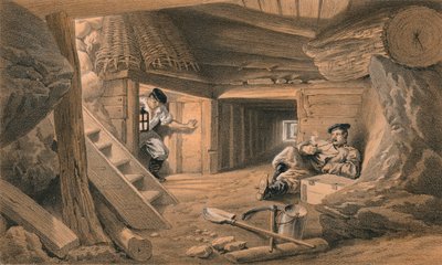 Miniera nel Bastione du Mat, 1856 da Thomas Picken